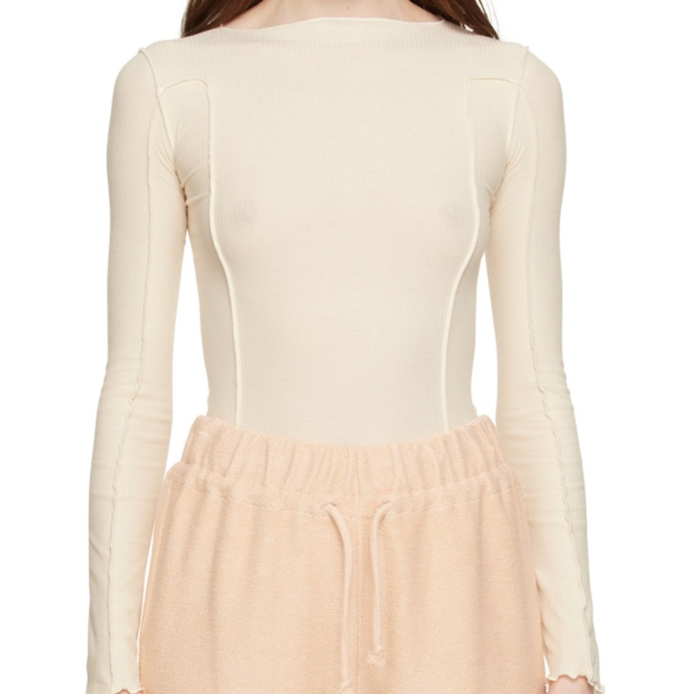 NWT Baserange Omato long-sleeved tee in off white size M